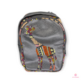 Giraffe Leather/Ankara Backpack