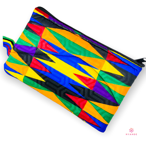 Ankara Zipper Pouch Wristlet